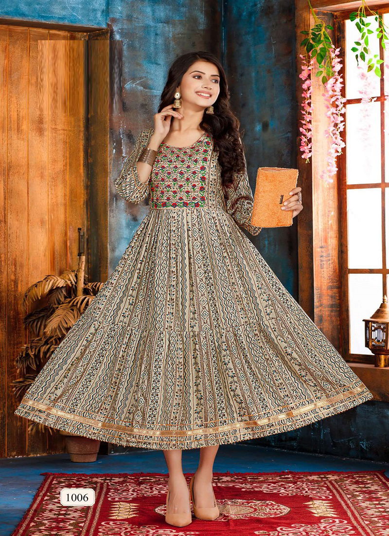 Deecee Gaytri Printed Regular Wear Wholesale Anarkali Kurtis